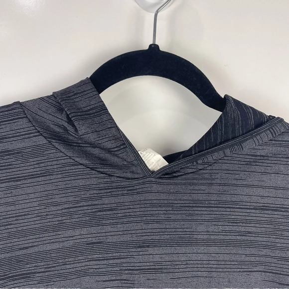 Fabletics Dark Grey Seamless Lurex Pullover Hoodie Athletic Shirt Size Large - Picture 4 of 9